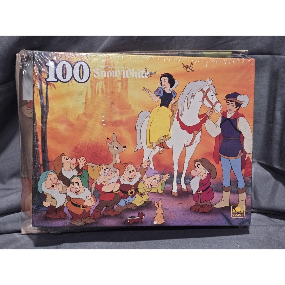 Walt Disney's Snow White & the Seven Dwarfs Puzzle and Golden Book NIP Vintage